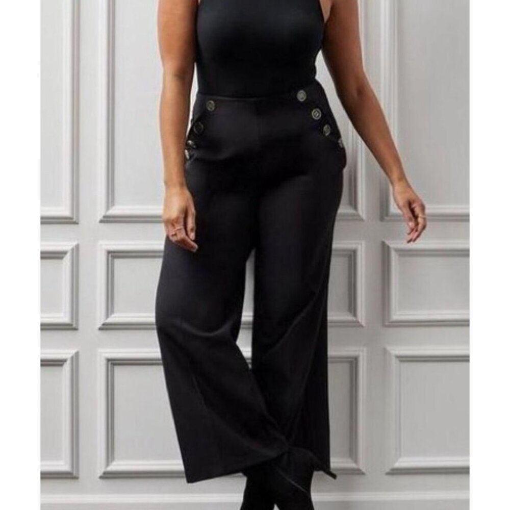 TORRID Womens Wide Leg Studio Refined High Rise Pants Size 18 S Black